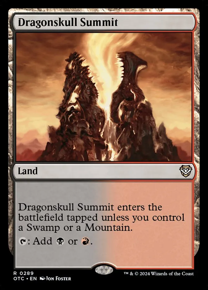 2024 Outlaws of Thunder Junction Commander Dragonskull Summit #289 rare card image