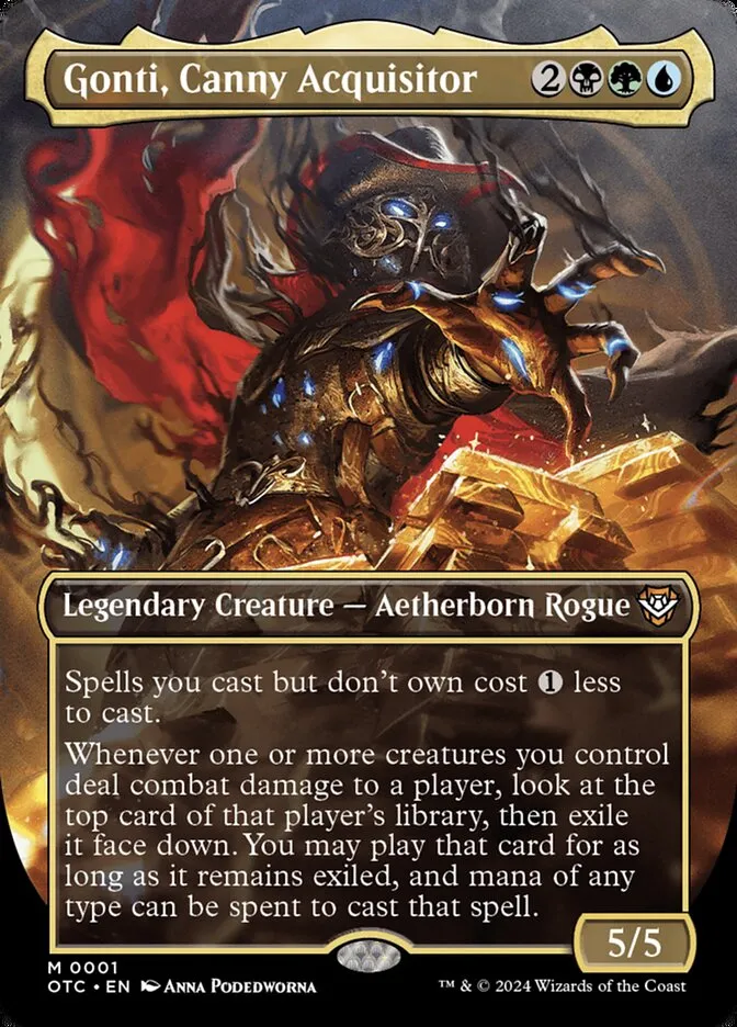 2024 Outlaws of Thunder Junction Commander Gonti, Canny Acquisitor mythic #1 mythic card image