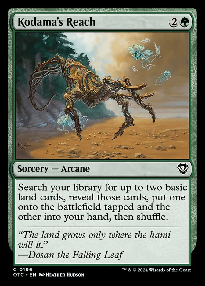 2024 Outlaws of Thunder Junction Commander Kodama's Reach common #196 common card image