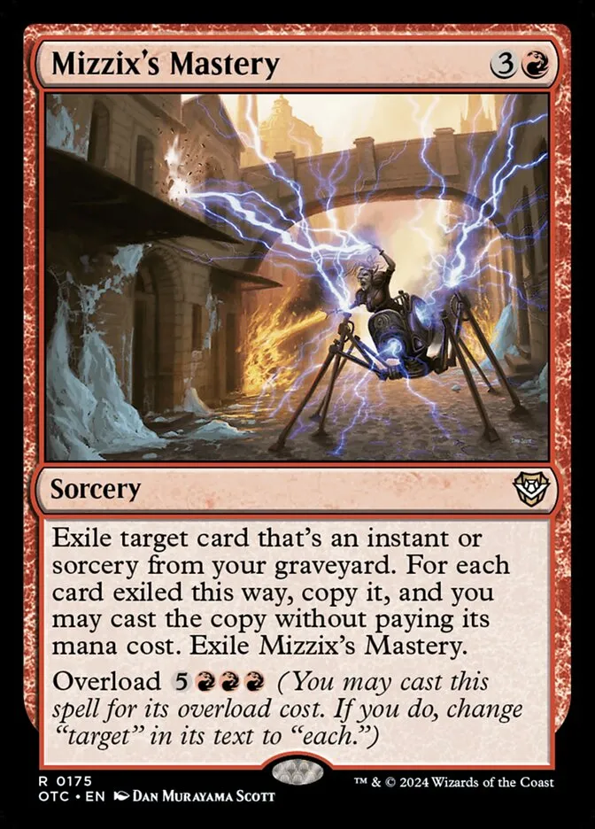 2024 Outlaws of Thunder Junction Commander Mizzix's Mastery #175 rare card image