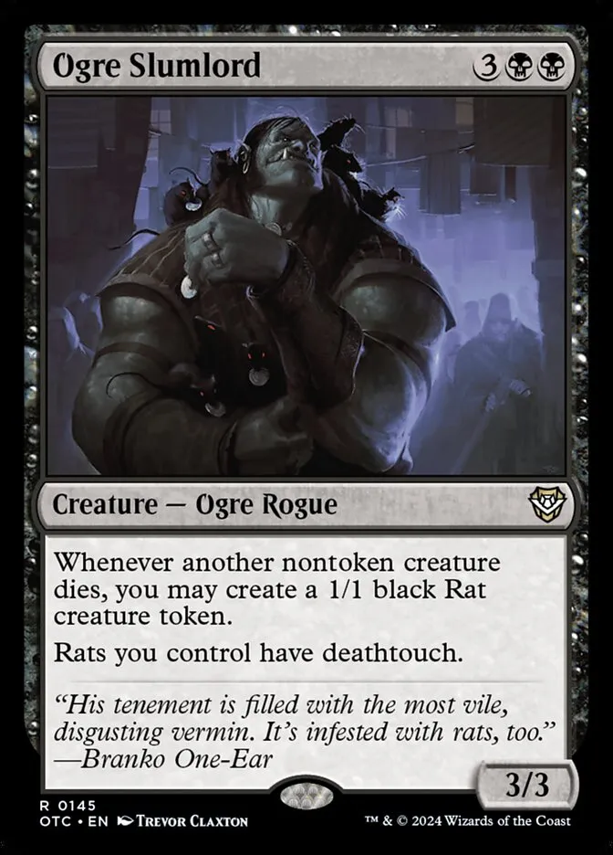 2024 Outlaws of Thunder Junction Commander Ogre Slumlord #145 rare card image