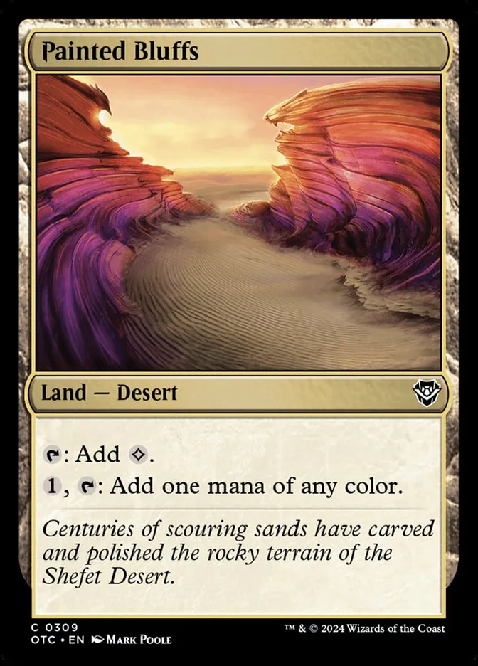 2024 Outlaws of Thunder Junction Commander Painted Bluffs common #309 common card image