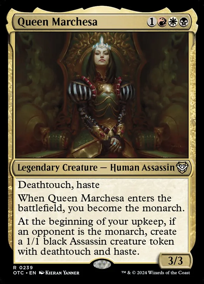 2024 Outlaws of Thunder Junction Commander Queen Marchesa #239 rare card image
