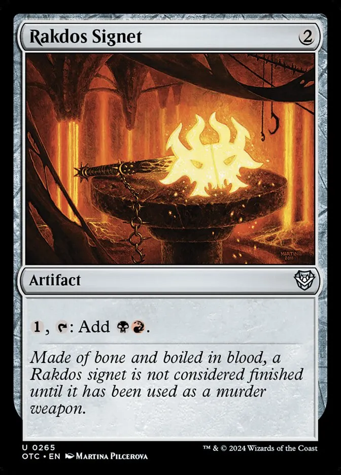 2024 Outlaws of Thunder Junction Commander Rakdos Signet #265 uncommon card image