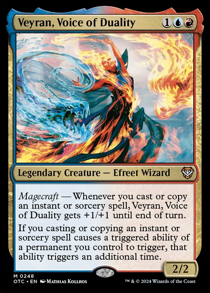 2024 Outlaws of Thunder Junction Commander Veyran, Voice of Duality #248 mythic card image