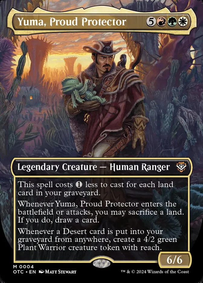 2024 Outlaws of Thunder Junction Commander Yuma, Proud Protector mythic #4 mythic card image