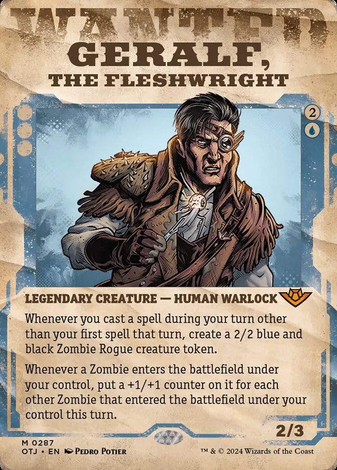2024 Outlaws of Thunder Junction Geralf, the Fleshwright #287 mythic card image