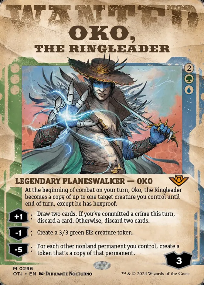 2024 Outlaws of Thunder Junction Oko, the Ringleader #296 mythic card image
