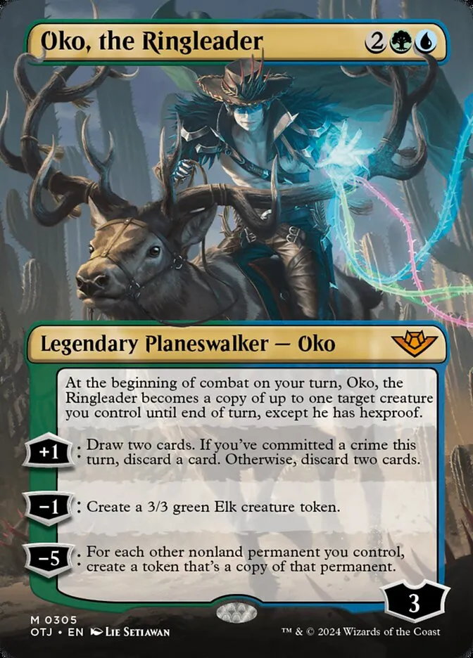 2024 Outlaws of Thunder Junction Oko, the Ringleader #305 mythic card image