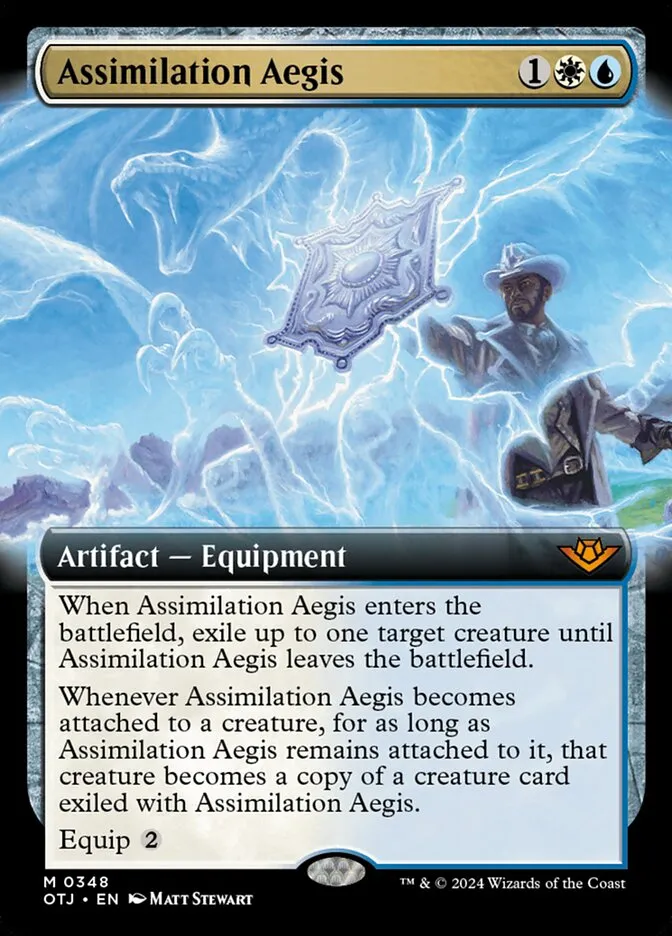 2024 Outlaws of Thunder Junction Assimilation Aegis #348 mythic card image