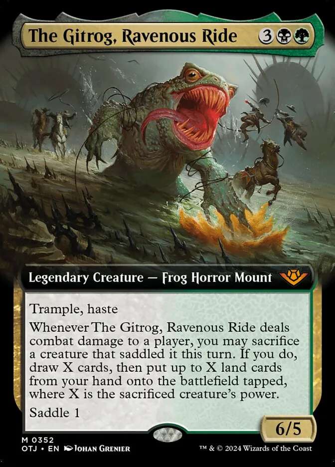 2024 Outlaws of Thunder Junction The Gitrog, Ravenous Ride #352 mythic card image