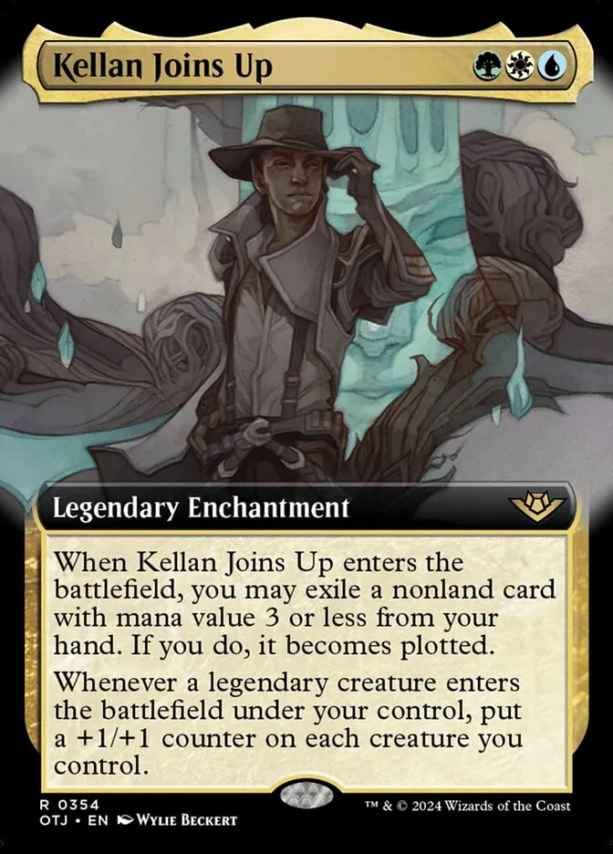 2024 Outlaws of Thunder Junction Kellan Joins Up #354 rare card image