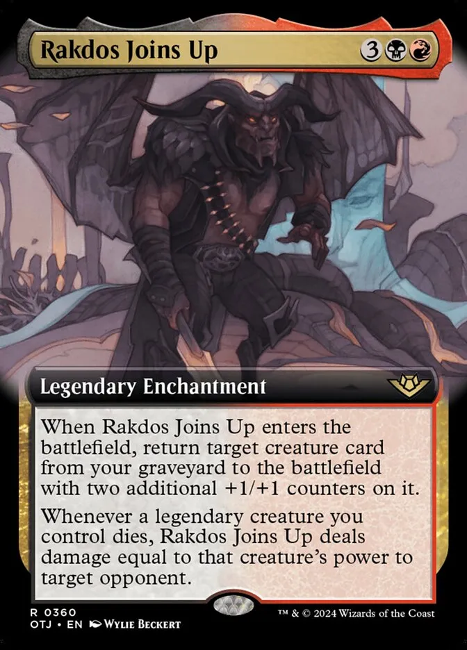 2024 Outlaws of Thunder Junction Rakdos Joins Up #360 rare card image