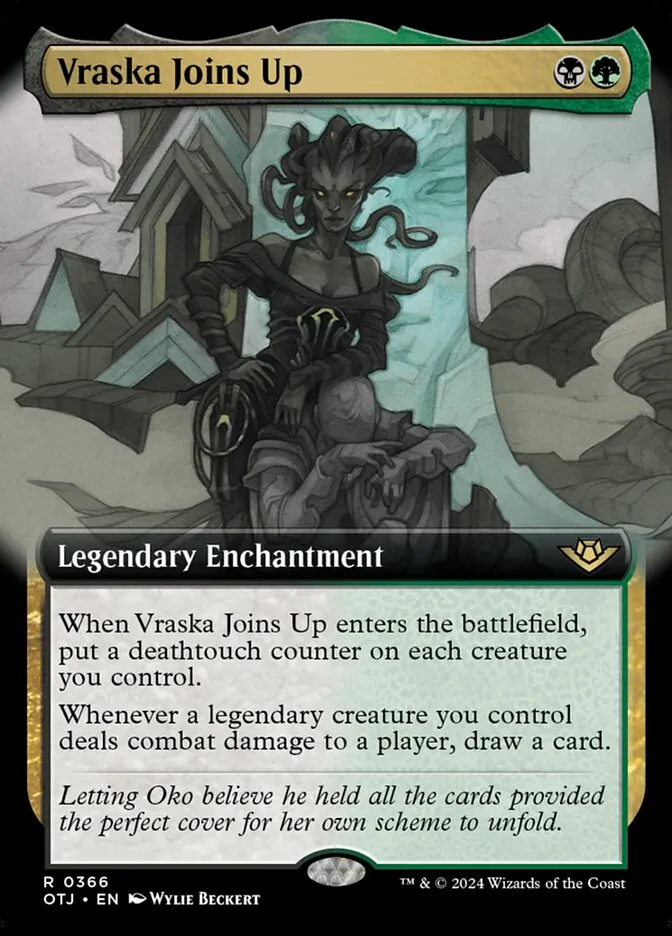 2024 Outlaws of Thunder Junction Vraska Joins Up #366 rare card image