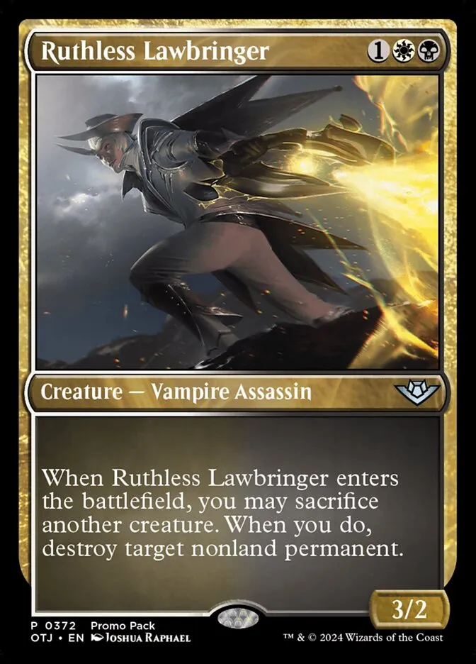 2024 Outlaws of Thunder Junction Ruthless Lawbringer #372 uncommon card image