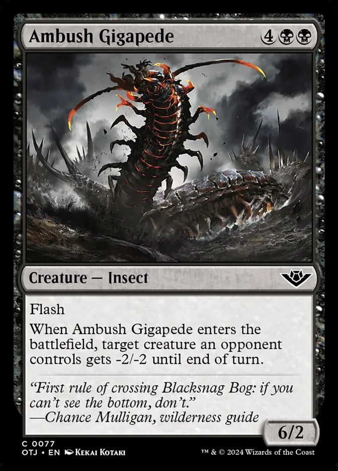 2024 Outlaws of Thunder Junction Ambush Gigapede #77 common card image