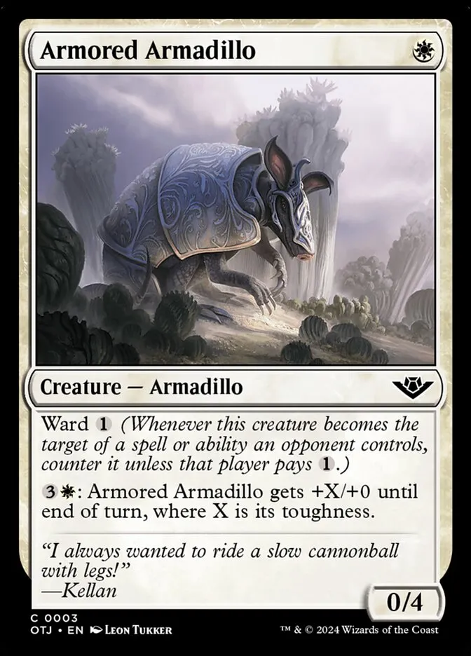 2024 Outlaws of Thunder Junction Armored Armadillo #3 common card image