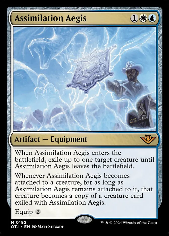 2024 Outlaws of Thunder Junction Assimilation Aegis #192 mythic card image