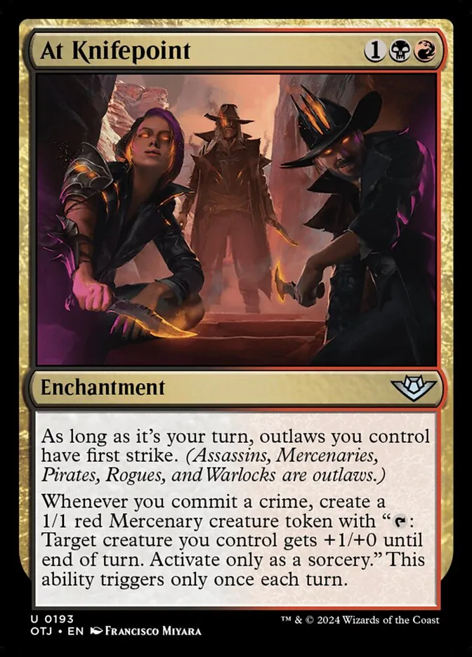 2024 Outlaws of Thunder Junction At Knifepoint #193 uncommon card image