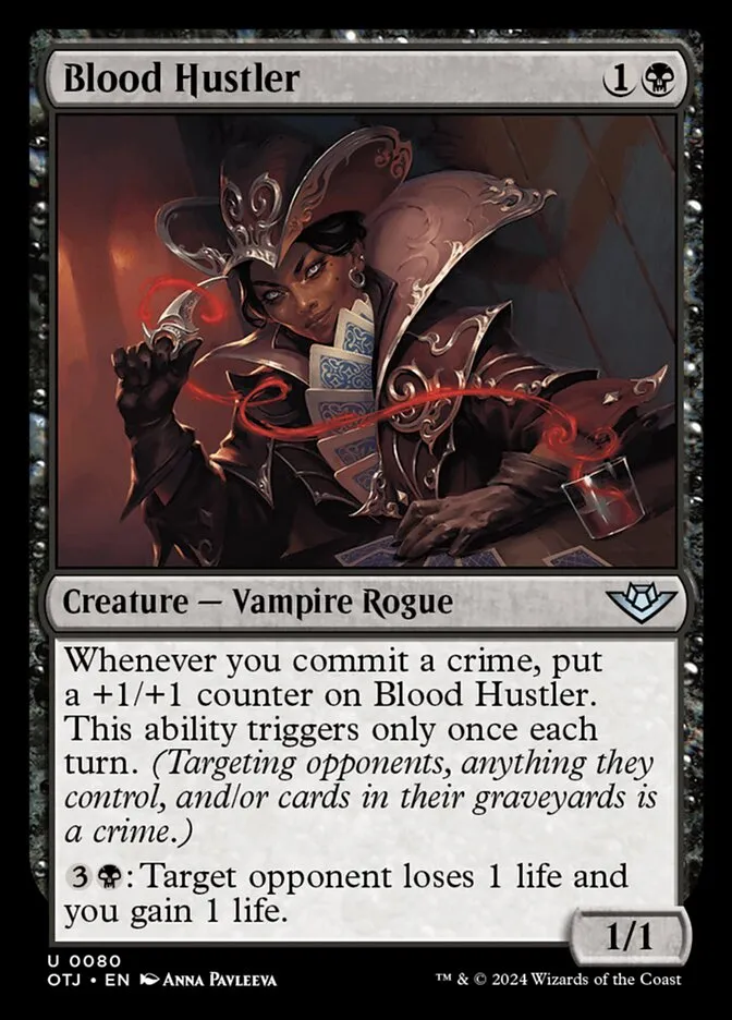 2024 Outlaws of Thunder Junction Blood Hustler #80 uncommon card image