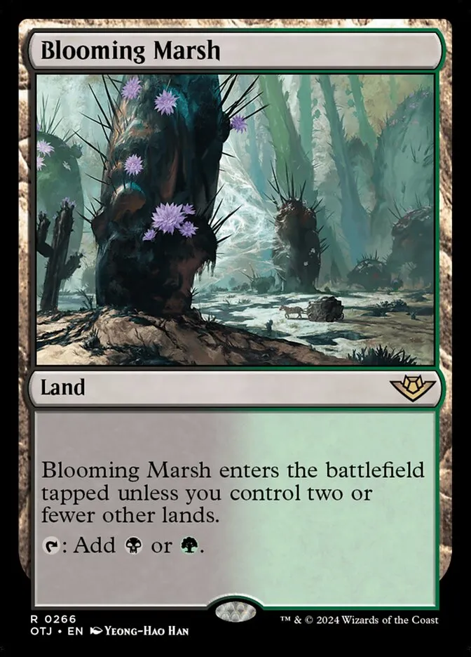 2024 Outlaws of Thunder Junction Blooming Marsh #266 rare card image