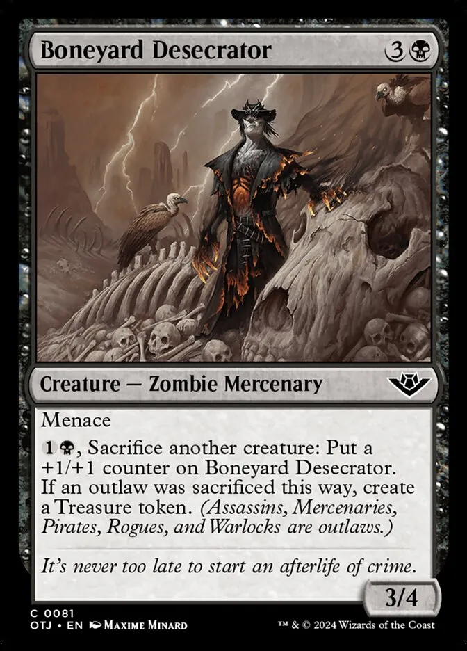 2024 Outlaws of Thunder Junction Boneyard Desecrator #81 common card image