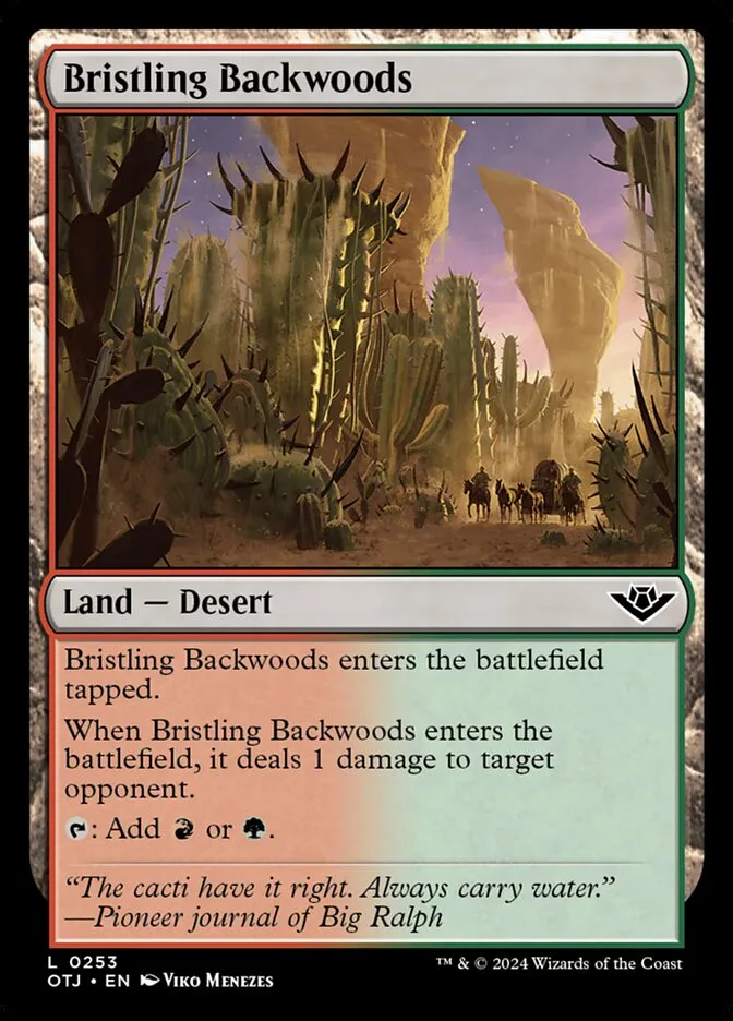 2024 Outlaws of Thunder Junction Bristling Backwoods #253 common card image