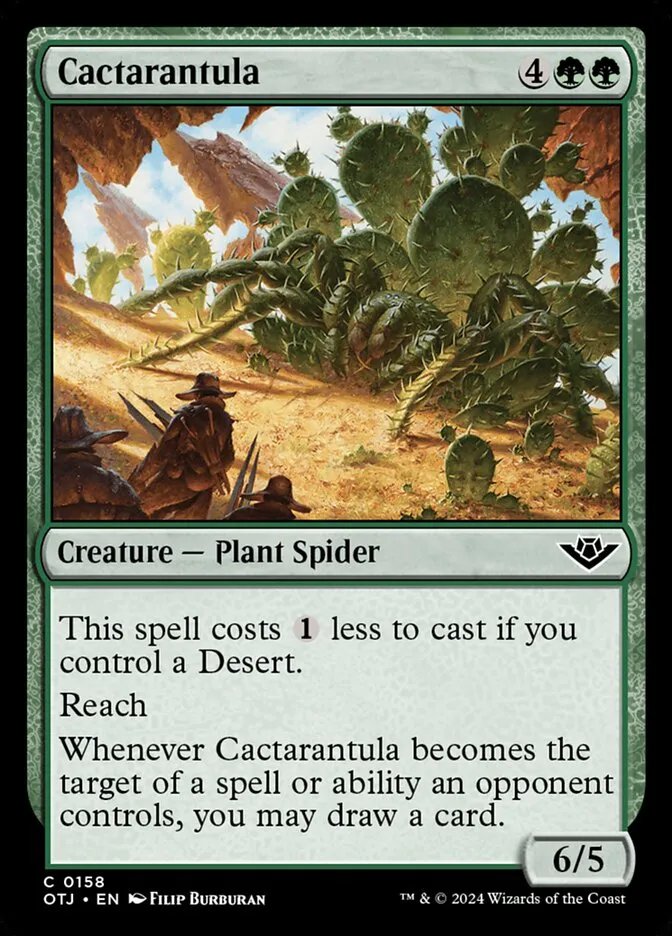 2024 Outlaws of Thunder Junction Cactarantula #158 common card image