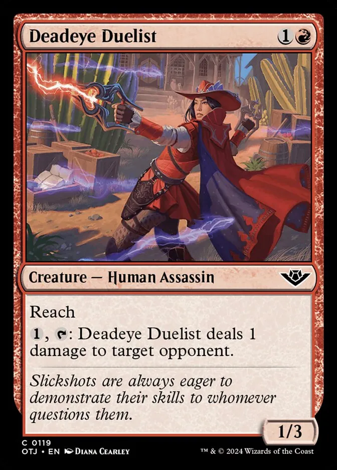 2024 Outlaws of Thunder Junction Deadeye Duelist #119 common card image