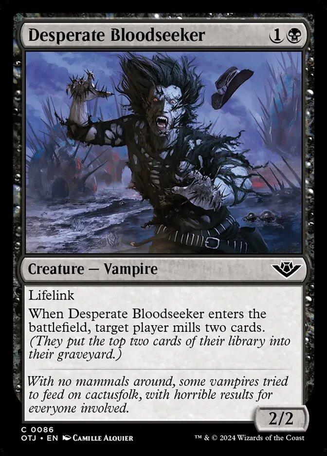 2024 Outlaws of Thunder Junction Desperate Bloodseeker #86 common card image