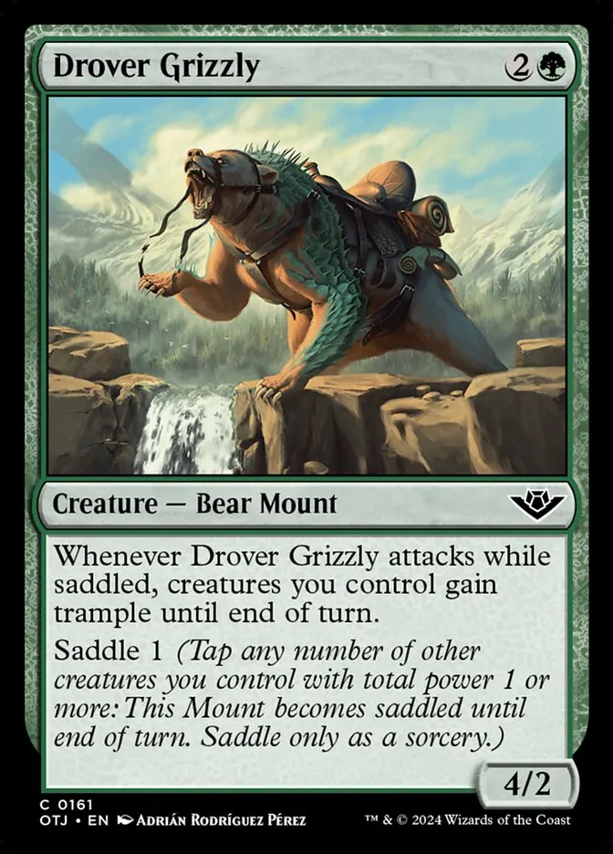 2024 Outlaws of Thunder Junction Drover Grizzly #161 common card image