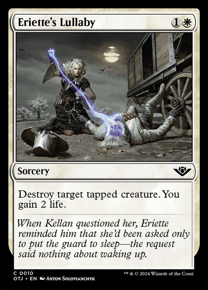2024 Outlaws of Thunder Junction Eriette's Lullaby common #10 common card image