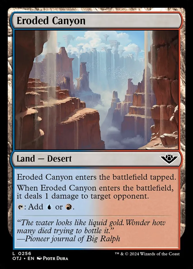 2024 Outlaws of Thunder Junction Eroded Canyon #256 common card image
