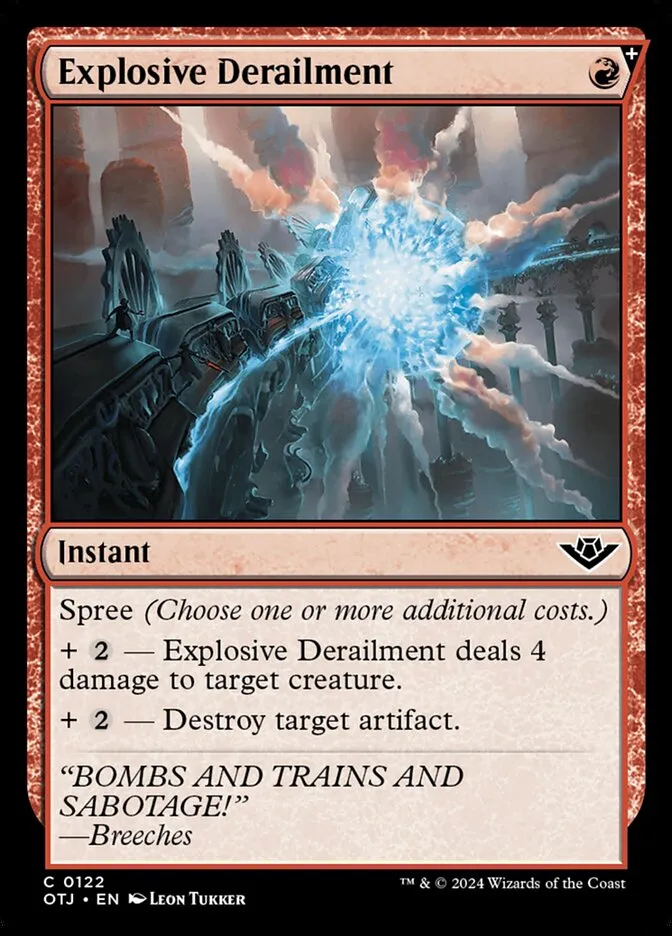 2024 Outlaws of Thunder Junction Explosive Derailment #122 common card image
