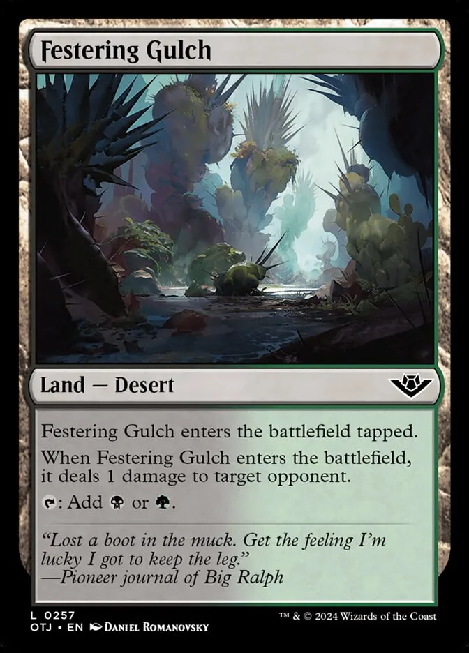 2024 Outlaws of Thunder Junction Festering Gulch #257 common card image