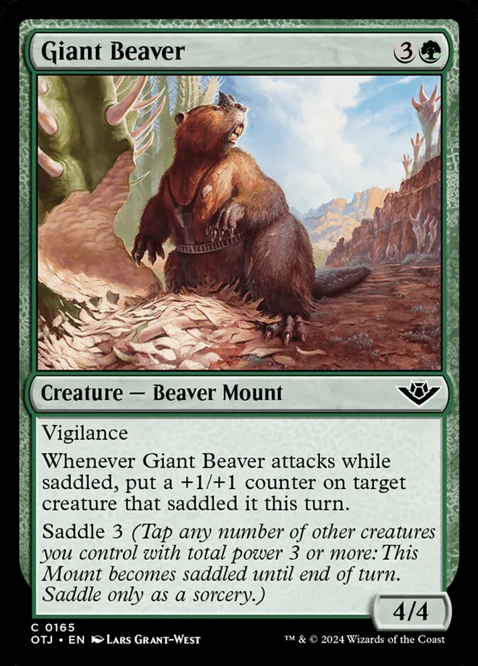 2024 Outlaws of Thunder Junction Giant Beaver #165 common card image