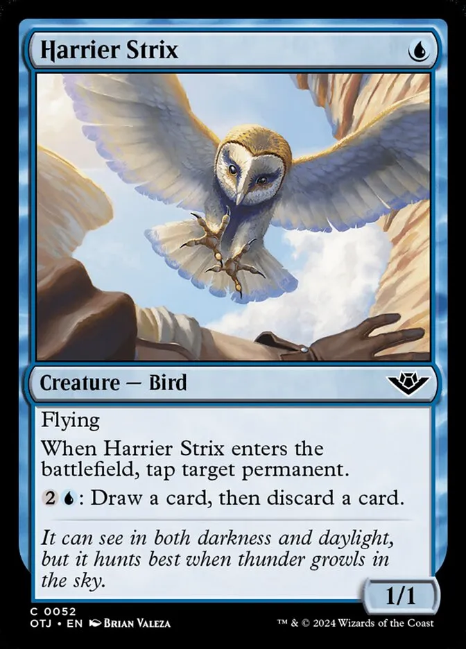 2024 Outlaws of Thunder Junction Harrier Strix #52 common card image