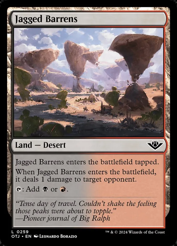 2024 Outlaws of Thunder Junction Jagged Barrens #259 common card image