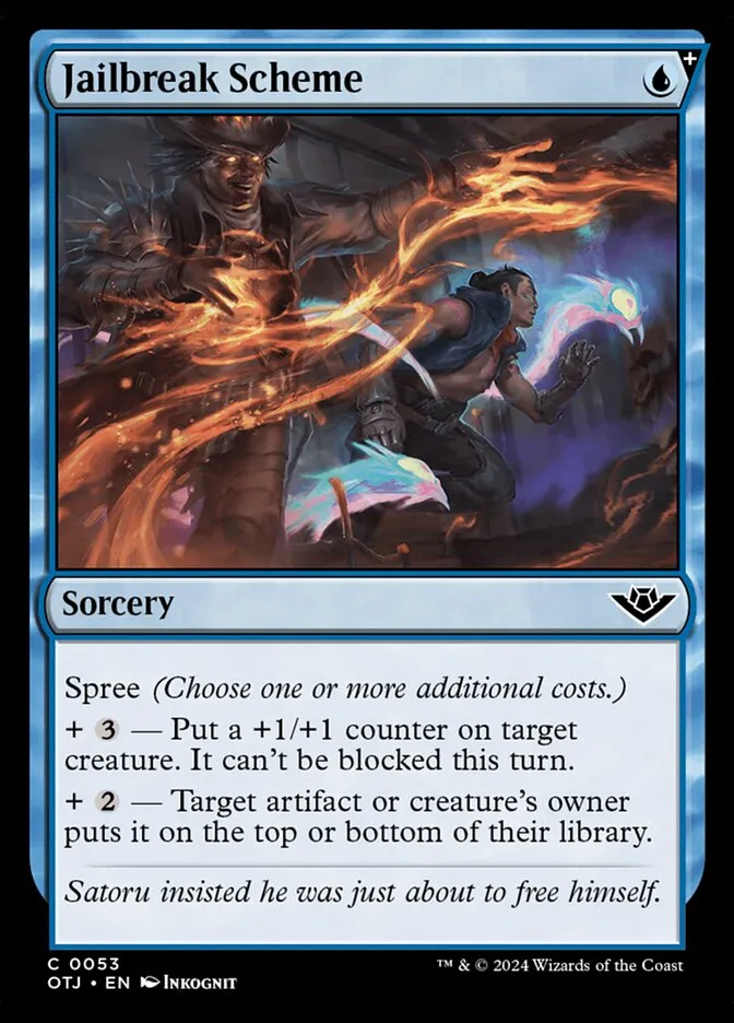 2024 Outlaws of Thunder Junction Jailbreak Scheme #53 common card image