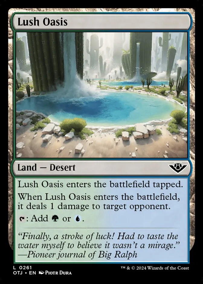 2024 Outlaws of Thunder Junction Lush Oasis #261 common card image