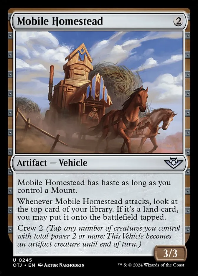 2024 Outlaws of Thunder Junction Mobile Homestead #245 uncommon card image