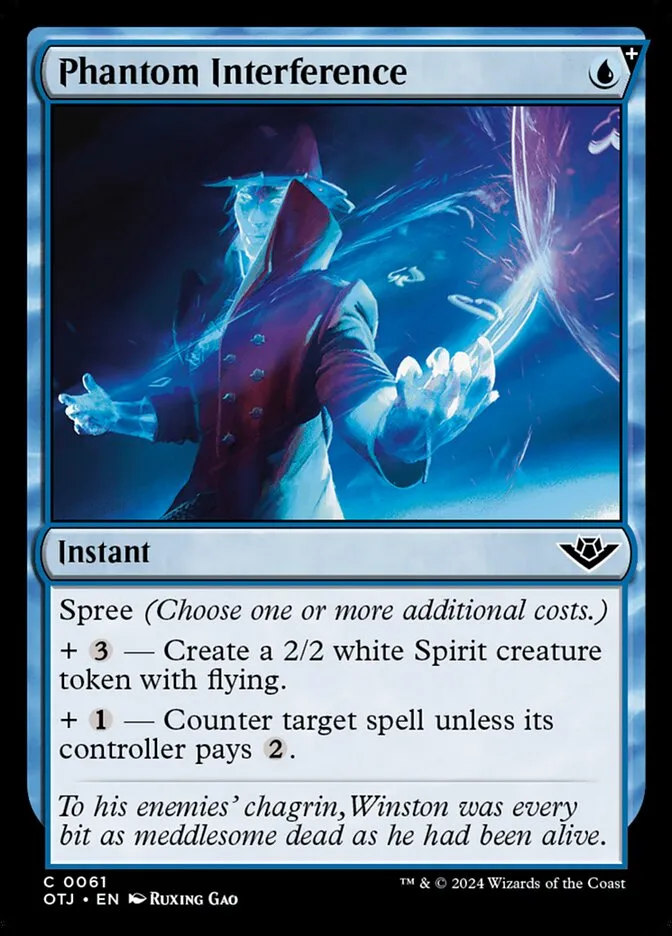 2024 Outlaws of Thunder Junction Phantom Interference common #61 common card image