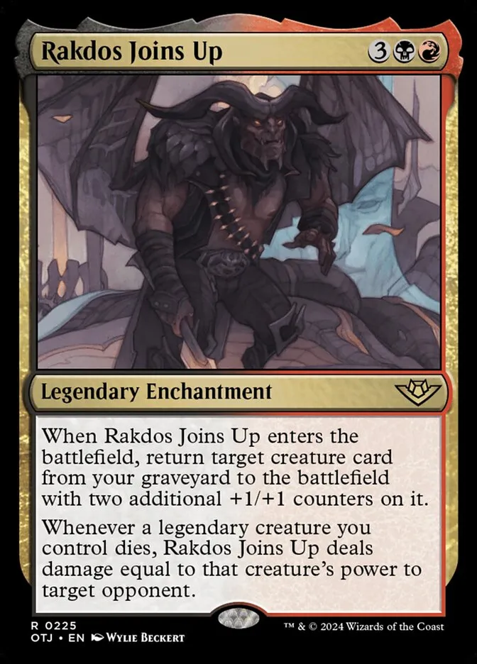 2024 Outlaws of Thunder Junction Rakdos Joins Up #225 rare card image