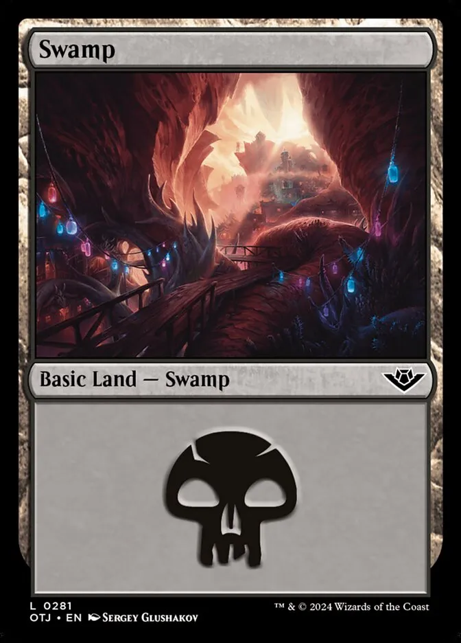 2024 Outlaws of Thunder Junction Swamp #281 common card image