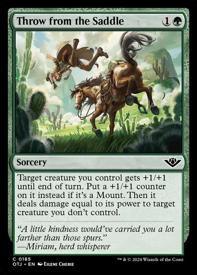 2024 Outlaws of Thunder Junction Throw from the Saddle #185 common card image
