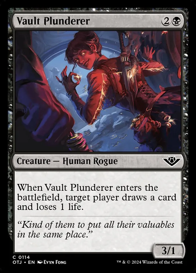 2024 Outlaws of Thunder Junction Vault Plunderer #114 common card image