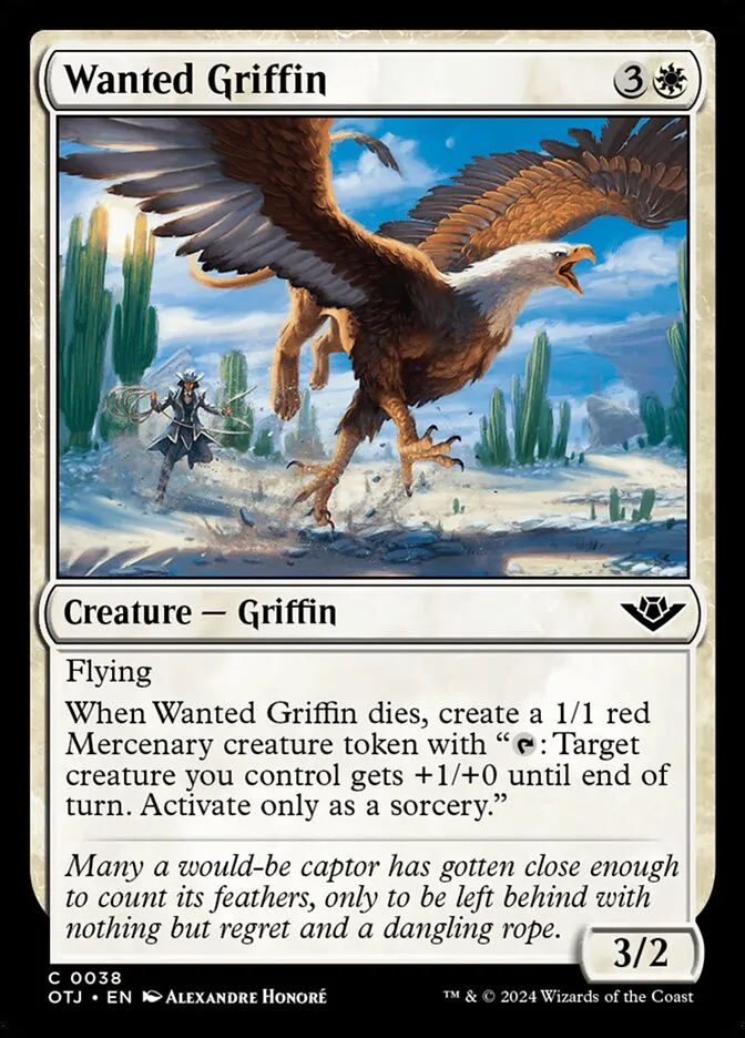 2024 Outlaws of Thunder Junction Wanted Griffin #38 common card image