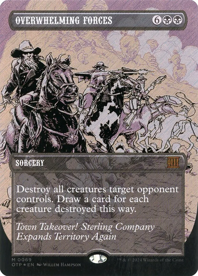 2024 Breaking News Overwhelming Forces mythic #69 mythic card image