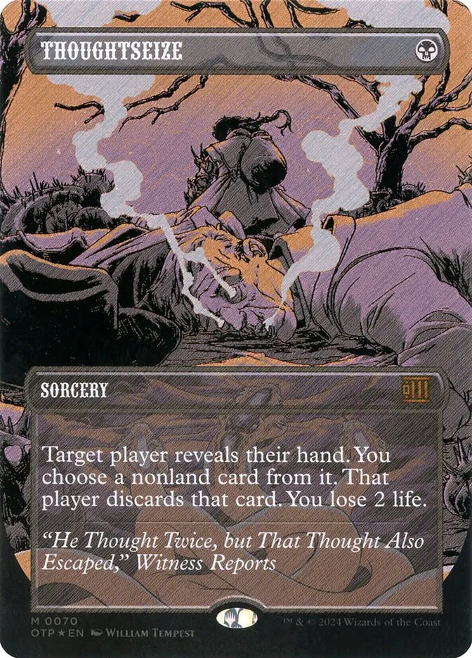 2024 Breaking News Thoughtseize mythic #70 mythic card image