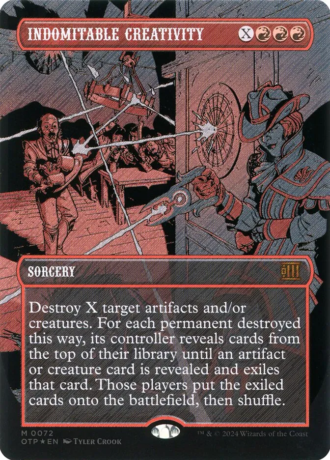2024 Breaking News Indomitable Creativity mythic #72 mythic card image